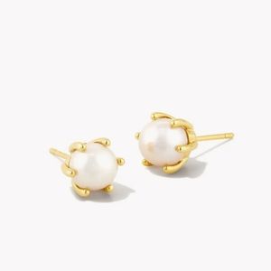 Kendra Scott Ashton Gold Pearl Stud Earrings